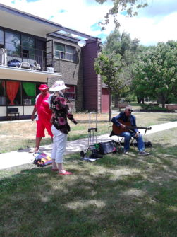 Chagall and Rodrigo performing for Seniors on Canada Day