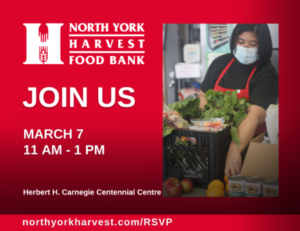 North York Harvest Food Bank invitation to March 7 Annual Report