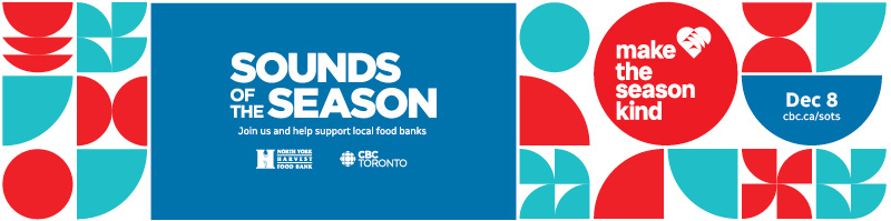 Image promoting Sound of the Season donations to North York Harvest Food Bank